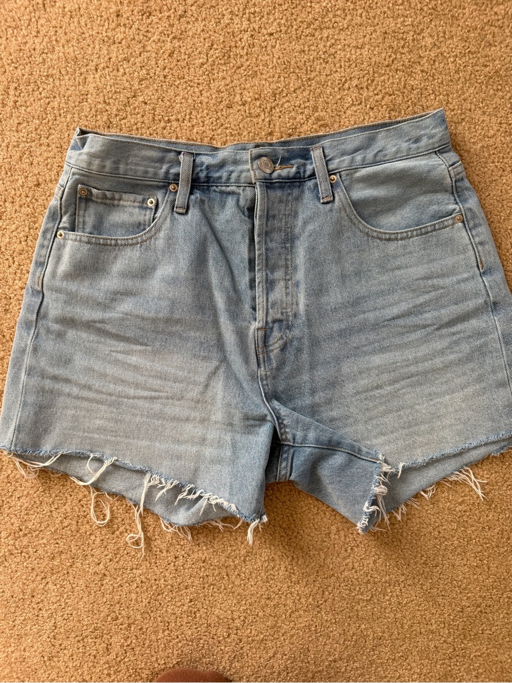 Z Supply Light Blue Denim Cutoff Shorts